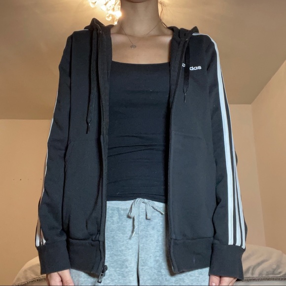 adidas zip-up🖤 - Picture 3 of 5
